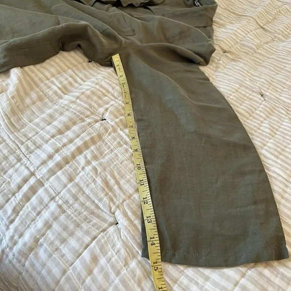 Pietro Brunelli Oversized Linen Blend Button Up Shirt Olive Green Sz S Lagenlook - Picture 7 of 12
